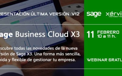 Próximo webinar de presentación de la última versión de Sage X3 (V12)