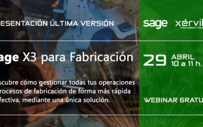 Próximo webinar de presentación de Sage X3 para Fabricación