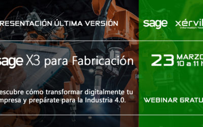 Próximo webinar Sage X3 para Fabricación